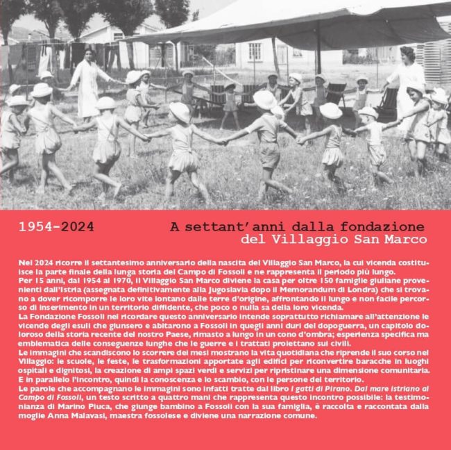 2024 Calendario de la Fundación Fossoli dedicado al 70 aniversario de Villaggio San Marco 2024 Calendario de la Fundación Fossoli dedicado al 70 aniversario de Villaggio San Marco