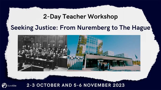 teacher-workshop-seeking-justice-from-nuremberg-to-the-hague- Taller para profesores- En busca de la justicia: De Nuremberg a La Haya