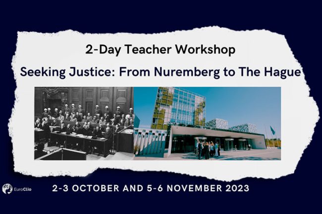 Taller para profesores “En busca de la justicia: De Nuremberg a La Haya” Taller para profesores “En busca de la justicia: De Nuremberg a La Haya”