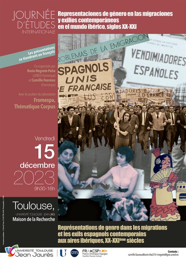 Día Internacional de Estudio: «Representaciones de género en las migraciones y exilios contemporáneos en el mundo ibérico, siglos XX-XXI» Día Internacional de Estudio: "Representaciones de género en las migraciones y exilios contemporáneos en el mundo ibérico, siglos XX-XXI"